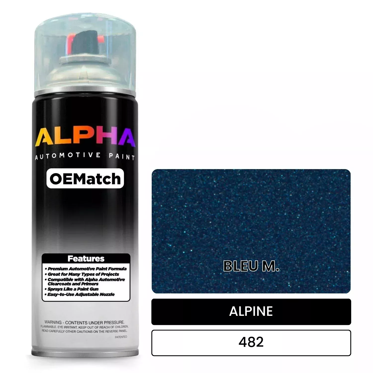 ALPINE BLEU M. 482 | OEMatch Automotive Spraycan