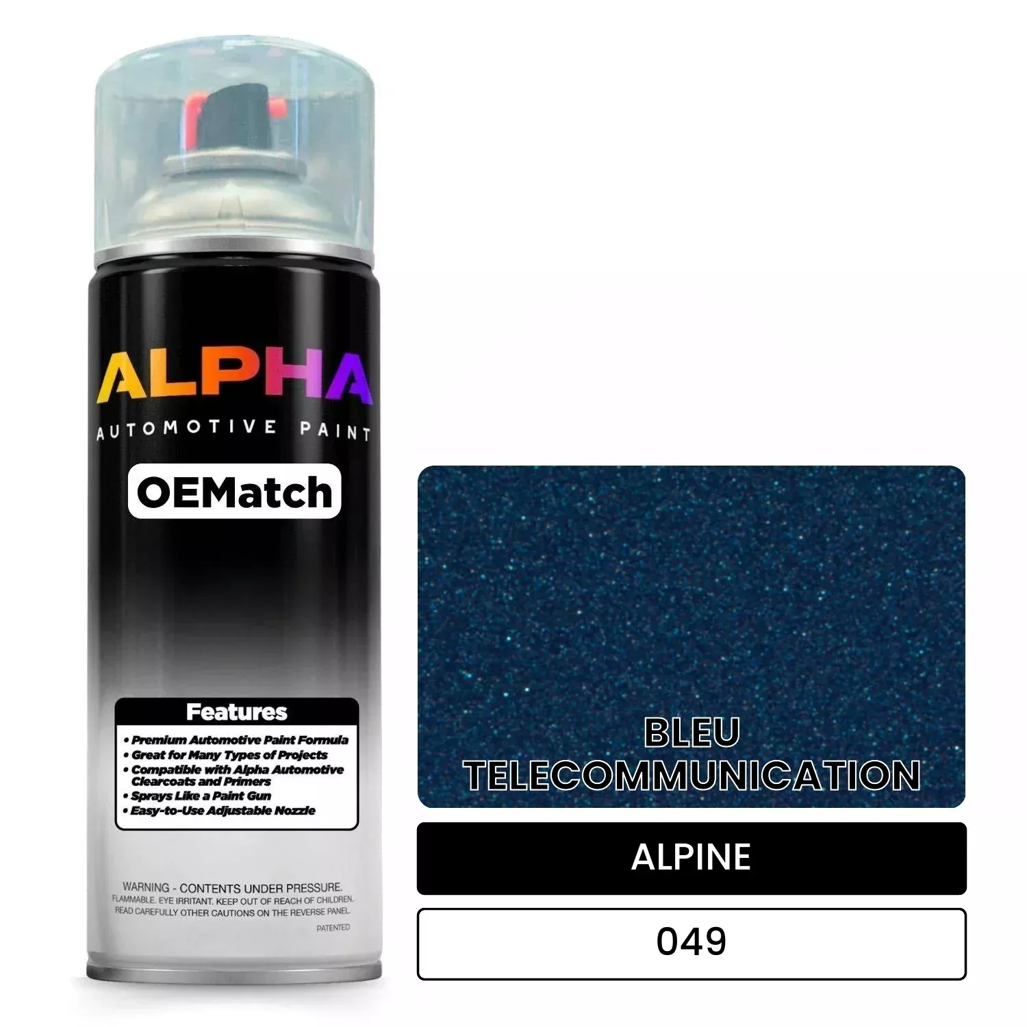 ALPINE BLEU TELECOMMUNICATION 049 | OEMatch Automotive Spraycan