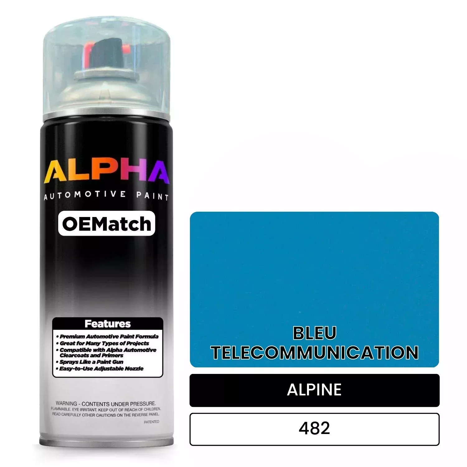 ALPINE BLEU TELECOMMUNICATION 482 | OEMatch Automotive Spraycan