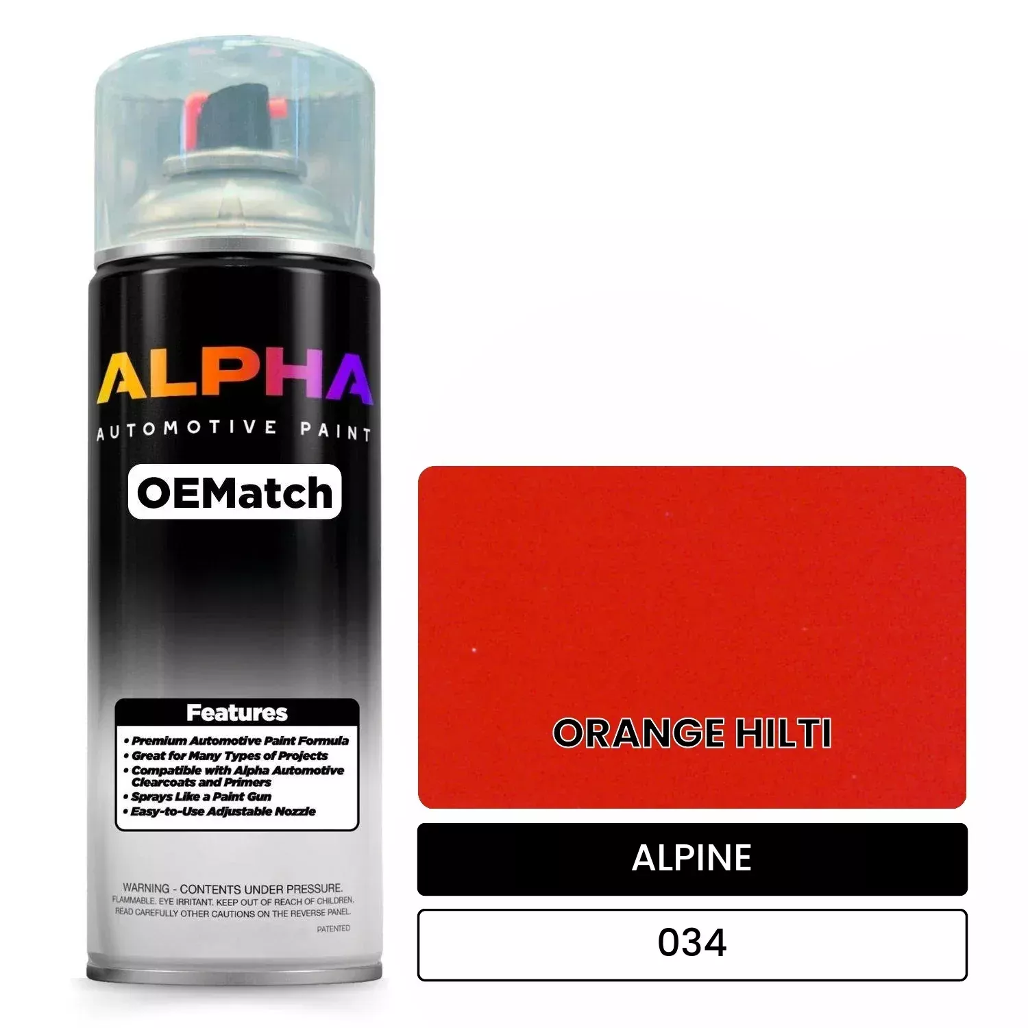 ALPINE ORANGE HILTI 034 | OEMatch Automotive Spraycan