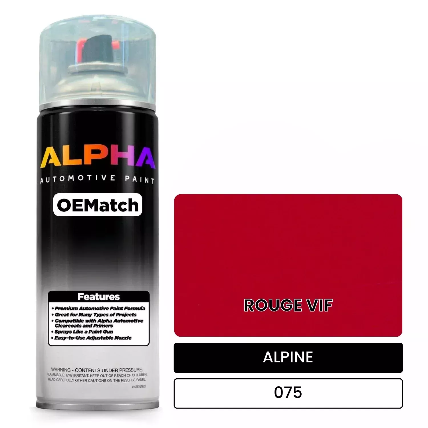 ALPINE ROUGE VIF 075 | OEMatch Automotive Spraycan