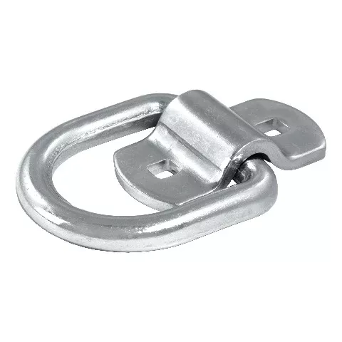CURT 83742 3 x 3 Surface-Mounted Tie-Down D-Ring (3,600 lbs, Clear Zinc)