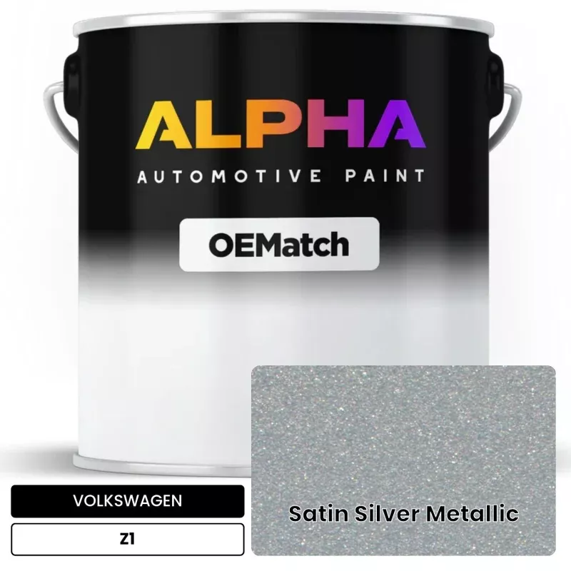 VOLKSWAGEN Satin Silver Metallic Z1 | OEMatch Automotive Basecoat