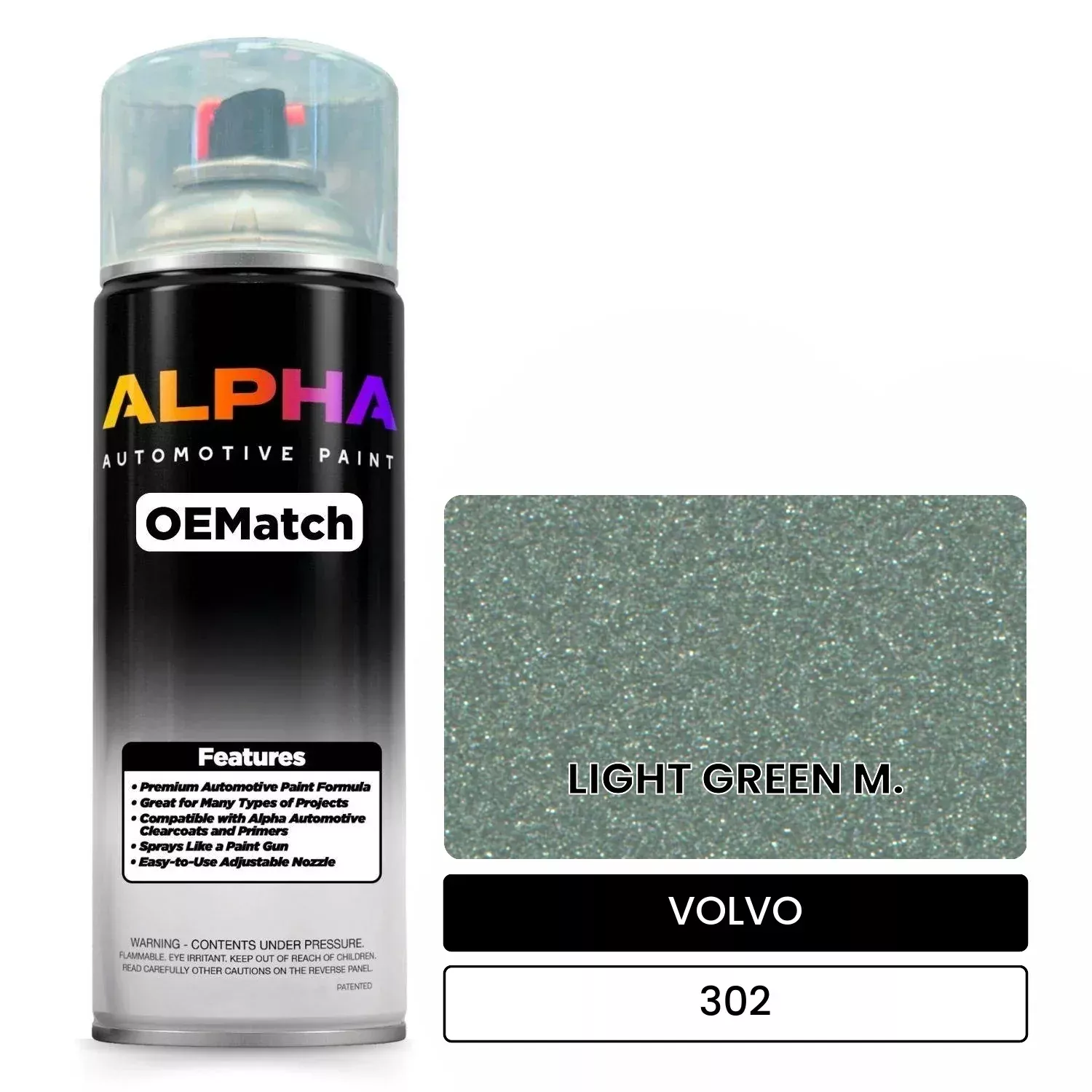 VOLVO LIGHT GREEN M. 302 | OEMatch Automotive Spraycan