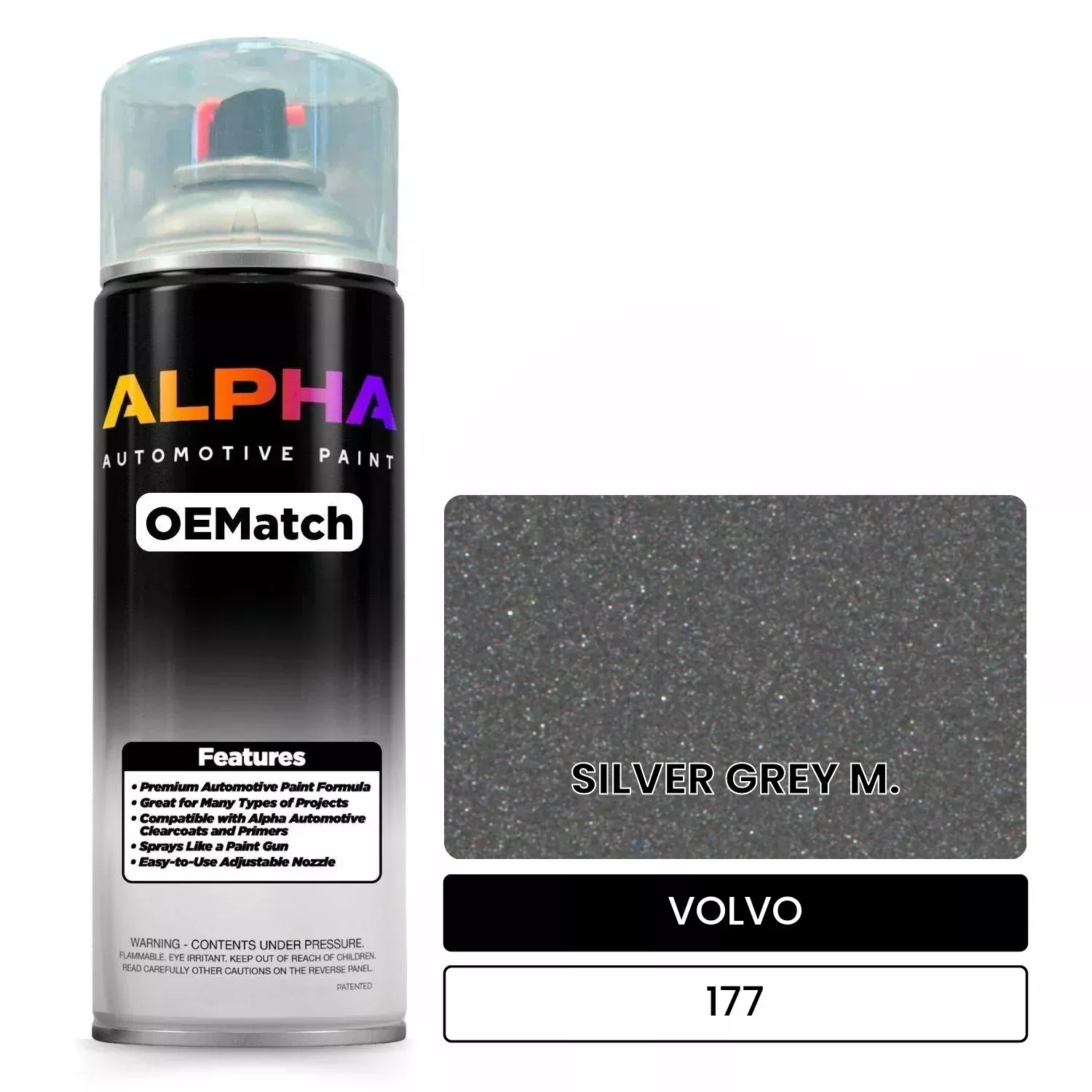 VOLVO SILVER GREY M. 177 | OEMatch Automotive Spraycan
